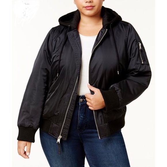 Levi's Jackets & Blazers - Levis Womens Satin Bomber Jacket Plus Sz 1X Black